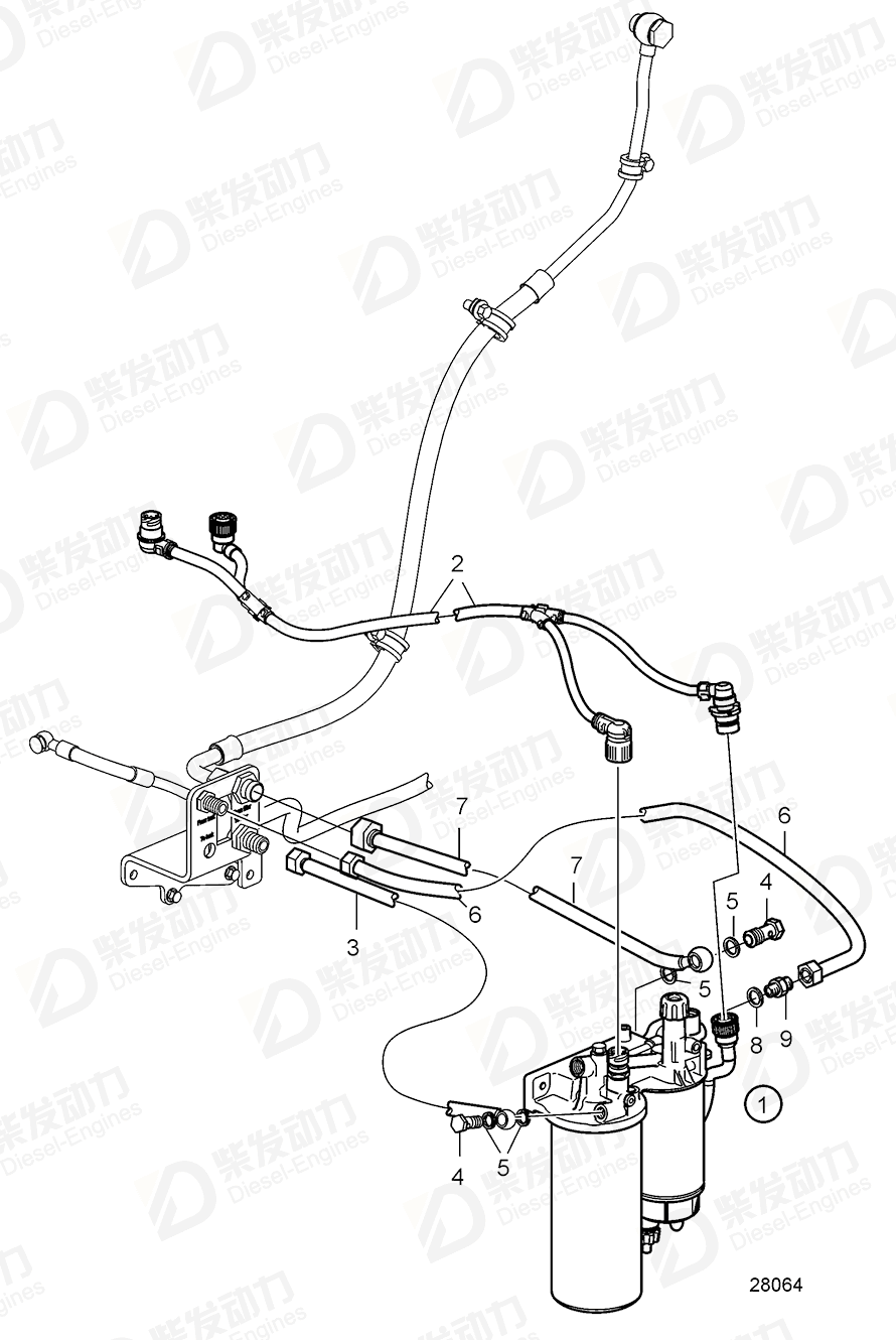 volvo penta Gasket 969011 Drawing volvo penta Gasket 969011 Drawing